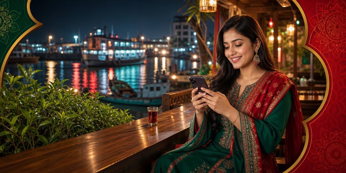 নারায়ণগঞ্জে লাল সবুজ পরিবেশে স্পোর্টস বেটিং প্ল্যাটফর্ম ব্যবহার করছেন একজন ব্যবহারকারী
